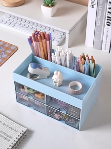 Tủ đựng phụ kiện cắm bút xinh trang trí để bàn học sinh hộp vuông 8 ngăn mini đa năng đẹp rẻ cute