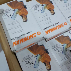 Spidol Snowman Whiteboard BG12: Spidol Papan Tulis Non-Permanen Isi 6-12Pcs