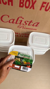 Calista Furano 550 ml Set 6 pcs Full Warna Toples Penyimpanan Makanan Kue Tempat Bumbu Dapur Food Countainer set