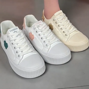 DENDEN Sepatu Wanita Sneakers Casual Fashion Motif Bunga