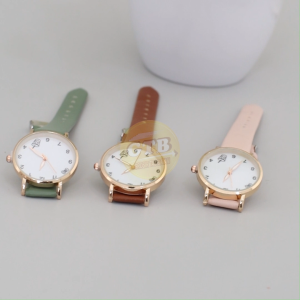 GTB Jam Tangan Casual Gaya Retro Korea Boba Untuk Wanita Strap PU / Jam Tangan Wanita Casual JT060