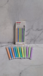 Icantiq Joyko 1 PACK 12 PCS Pulpen Joyko BP - 336 My Pastell 0.7 mm Tinta Hitam Pulpen BP 336 Pena Ball Pen Ballpoint Bolpoint Joyko Pulpen