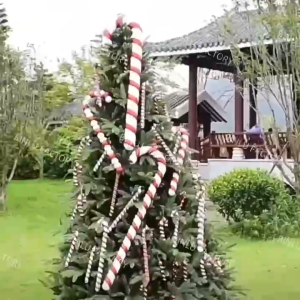 BINLU 12pcs Xmas Tree Decor Set: Candy Cane Christmas Decor Candy Christmas Decorations White Candyland Christmas Tree Decorations Candy Cane Stick Long Candy Ornaments Christmas Flowers Decorations – Ideal for Xmass Decoration Sale