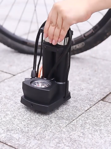 Electric bicycle portable basketball foot pedal pump car pedal high-pressure air cylinder Car pump portable air pipe