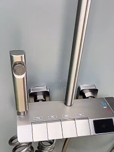 Sen Đứng Phím Đàn - Củ Sen Thép Sen Tắm Đứng Nóng Lạnh Dạng Phím Đàn Có Led Hiển Thị Nhiệt Độ Mạ Titan/Nano Cao Cấp