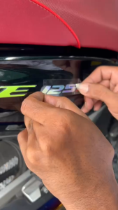 สติกเกอร์อักษรโลโก้ WAVE125i HONDAตัดเข้ารูป ติดง่าย...ลองดิ!