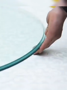 Tempered Glass Rotating Top Table / Dining Desk Turning Glass Top 60cm/80cm/90cm