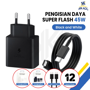 [KN ACC] CHARGER CASAN TYPE TIPE C TO TYPE C 45W SUPER FAST CHARGING 5A FOR SAMSUNG S21+ S20 A34 A54