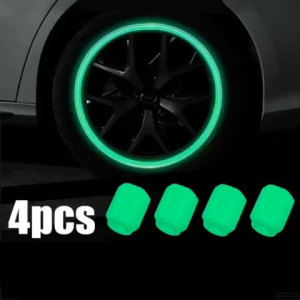 Set 4 nắp van bằng nhựa màu xanh lá cho bánh xe hơi ô tô  xe máy  chống bụi