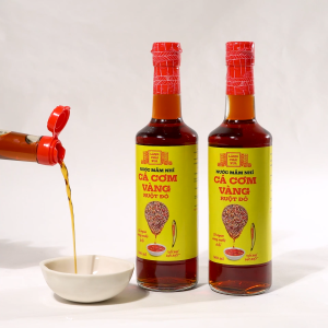 [KF] Nước mắm nhỉ truyền thống cá cơm ruột đỏ Làng Chài Xưa chai thuỷ tinh 500ml