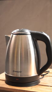 Dreepor Electric Kettle Household 2.0L Large Capacity 304C Stainless Steel Material Hot Water Pot 1500W Fast Heating Auto Shut Off