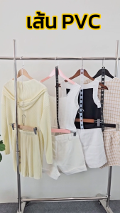 เส้น PVC สายแขวนชุดเซท สายห้อยชุดเซต ที่แขวนชุดเซต ( 10 เส้นต่อแพค )