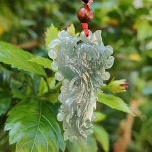 Green Pheonix Natural Type A Jadeite Pendant with certificate weighs 21.83 grams 58 * 33.9 * 12.1 mm meaning Endless brave and strong not forgetting also represent good luck suitable for daily wear (pendant87)