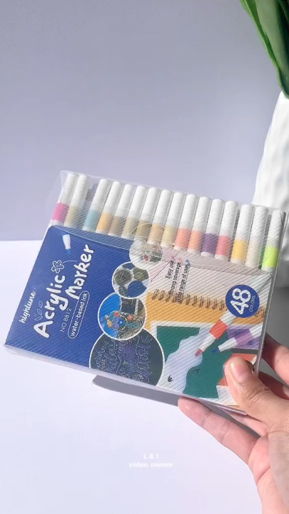 Hightune spidol acrylic marker Spidol Akrilik Spidol Pastel Pulpen Highlight Drawing Warna