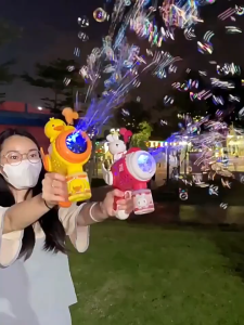 Mainan Anak Bubble Gun Machine Animal Duck Rabbit Gelembung Balon