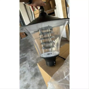 Post Top Lantern E27 Lamp Holder Clear Acrylic Diffuser & Aluminum Louvre Reflector