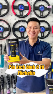 Bộ kích bình ô tô 750A - 1500A có sạc dự phòng 12000 mAh và đèn pin Michelin 4165ML