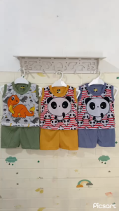 PROMO 3 PASANG STELAN LEKBONG  ANAK LAKI-LAKI 0-12 BULAN