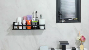 YissTiee Kệ nhôm không cần dán decal thích hợp cho phòng ngủ phòng tắm nhà bếp