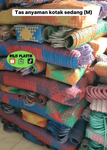 PAKET MURAH 10 PCS Tas Bingkisan KOTAK SEDANG (M) Anyaman Plastik Untuk Hampers Parcel Selamatan