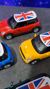 Diecast Miniatur Mainan Mobil Mini Cooper Metal Besi Buka Pintu Pullback