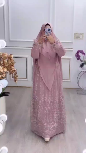 LATEEFA SYARI by Fazza Boutique GAMIS SET MEWAH GAMIS SET SYARI TERBARU