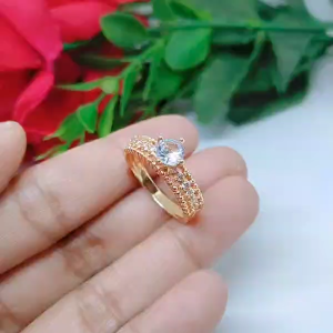Cincin Perhiasan Aksesoris Lapis Emas Terlaris Termurah Titanium Tembaga Xuping
