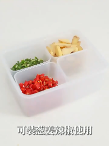 4Pcs/set Large Size Refrigerator Food Organizer Box Fruit Vegetable Fresh-keeping Box Frozen Meat Sub-packed Box with Sealing Cap Kitchen Fridge Storage Box