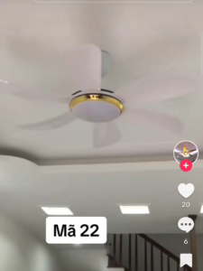 Quạt Trần Đèn KS-911C Quạt Trần 6 Cánh Lá Nhựa Cao Cấp 6 Cấp Độ Gió 3 Chế Độ Đèn [Động cơ DC inverter-100% lõi đồng]