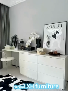 โต๊ะเครื่องแป้ง Dressing table โต๊ะแต่งหน้า ยืดหด 80-150 ซม LXH Furniture
