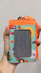 id card zipper resleting nametag holder lanyard tali dengan penutup zipper ada tempat koin waterproof anti air