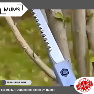 BMS - Gergaji Runcing Mini 9" Inch / Gergaji Potong Dahan Ranting Pohon Kayu Bonsai Woodworking Gergaji Tangan Manual Multifungsi Serbaguna Folding Wood Working Hand Saw Gergaji Jepang SK-5 Gergaji Triplek Gypsum Triplex Gipsum Pipa Paralon Bambu Kuat Taj