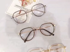 SM MAR01 Kacamata Baca Frame Anti Radiasi Metal Gaya Retro Untuk Pria / Wanita