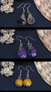 Anting Anting Batik Wanita Handmade Etnik