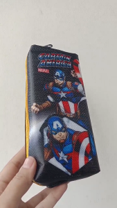 Kotak Pensil Kain Sleting ERC 626 Superhero Spiderman Ironman