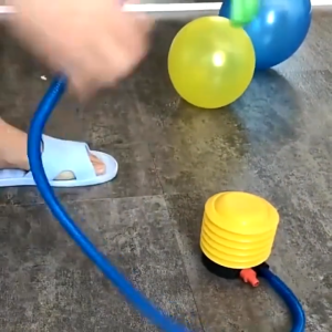 (Siap Kirim) Pompa Angin Injak Manual (BULAT KUNING) Pompa Balon Foil Ban Karet Renang Kasur Air Bed Sepeda