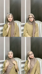 Pashmina Instan Inner Meelva 2 in 1 Material Jersey Premium Pashmina Inner Oval Menutup Leher By Shamira