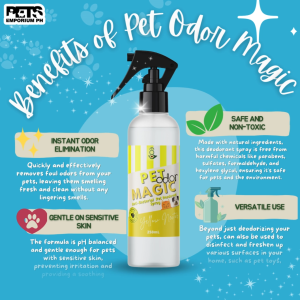 Pet Odor Magic Deodorant Spray Anti-Bacterial Deodorizing for Cats and Dogs Odor Eliminating Smells