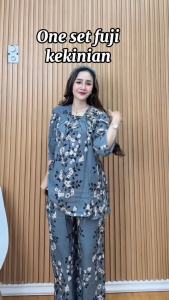 One set setelan wanita fuji teratai ld 110cm muat bb40kg sampai 75kg pakaian wanita lengan 3/4cm bisa bayar ditempat cod