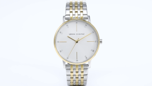 Armani Exchange Womens Analog Watch ( AX7156SET ) - Quartz Silver Case Round Dial 18 MM MULTICOLOR Stainless Steel Band