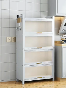 ⚡SG Delivery⚡ Kitchen Cabinet Microwave Oven Rack Storage Shelves with Door Cupboard Cutlery Storage Multifunctional shelf