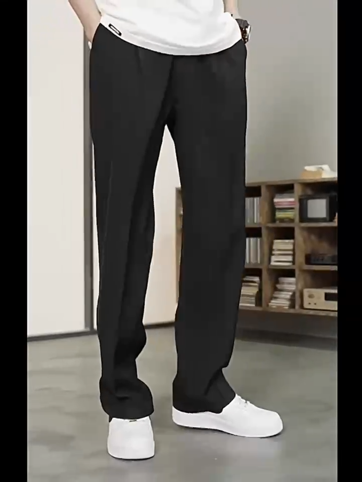NEW WESTERN High-quality fashionable casual suit trousers loose slacks pants for men formal black slacks for men