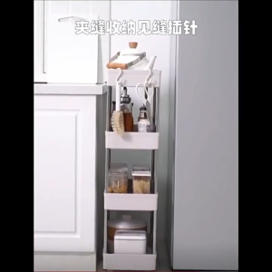 ชั้นวางของมีล้อ ชั้นวางของในครัว ชั้นเก็บของอเนกประสงค์ ชั้นวางพลาสติก เคลื่อนที่ได้ ประหยัดพื้นที่ แข็งแรง