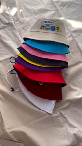 Topi Anak Laki-laki Perempuan Bucket Hat Sablon WHOO! 2-8 tahun Ada Talinya Topi Anak Lucu