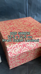 [ISI 100 PCS] Dus Snack 125x125 cm KRAFT COKLAT LAMINASI  / Box Kue Cake 290gsm
