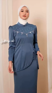 NEW Oneset Felicya Baju Kurung Melayu Dress Pesta Setelan Wanita Baju Kondangan Full Payet 2024