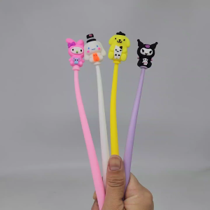 Kotak Pensil Kalem Motif Lucu Cinnamon + 3 Pulpen Lucu² + Extra Packing