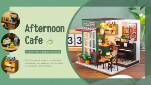 Afternoon Cafe PC2311 with Light/Anti-dust cover DIY Miniature Doll House