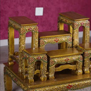 โต๊ะหมู่บูชา สำหรับห้องพระ ร้านนวดไทย โรงแรมสไตล์ตะวันออก ชั้นวางสำหรับบูชาพระพุทธรูป