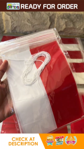 Bendera Renteng Plastik plus TALI - Bendera Pesta Hias Sudah dirangkai - Umbul Umbul Agustusan isi 20 lembar